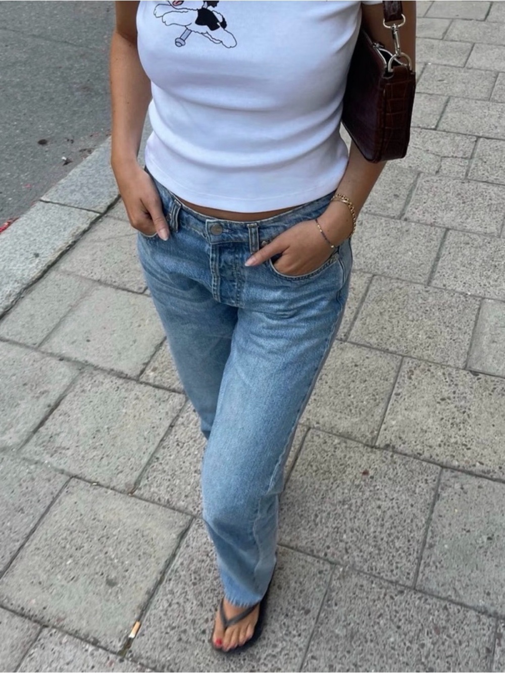 Djerf Avenue - 25- Relaxed jeans, washed blue